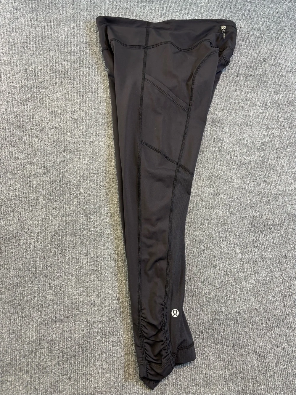 lululemon athletica Black Ruched-Hem Leggings